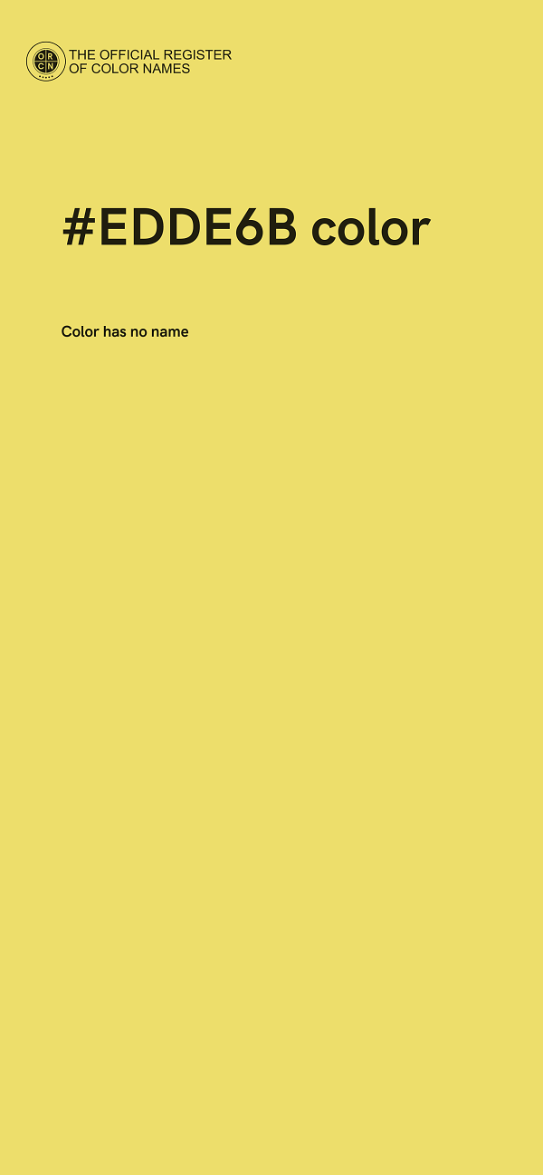 #EDDE6B color image