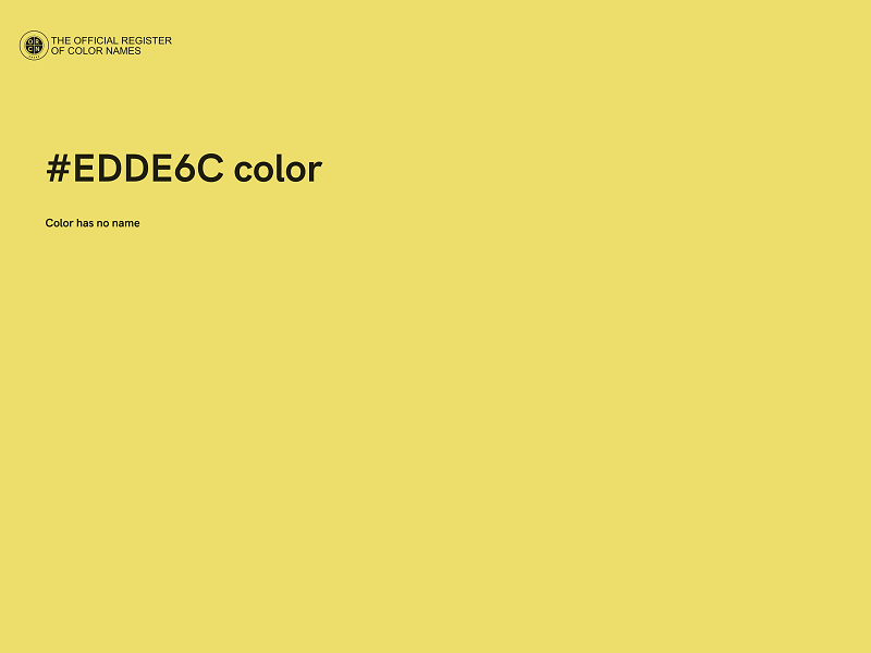 #EDDE6C color image