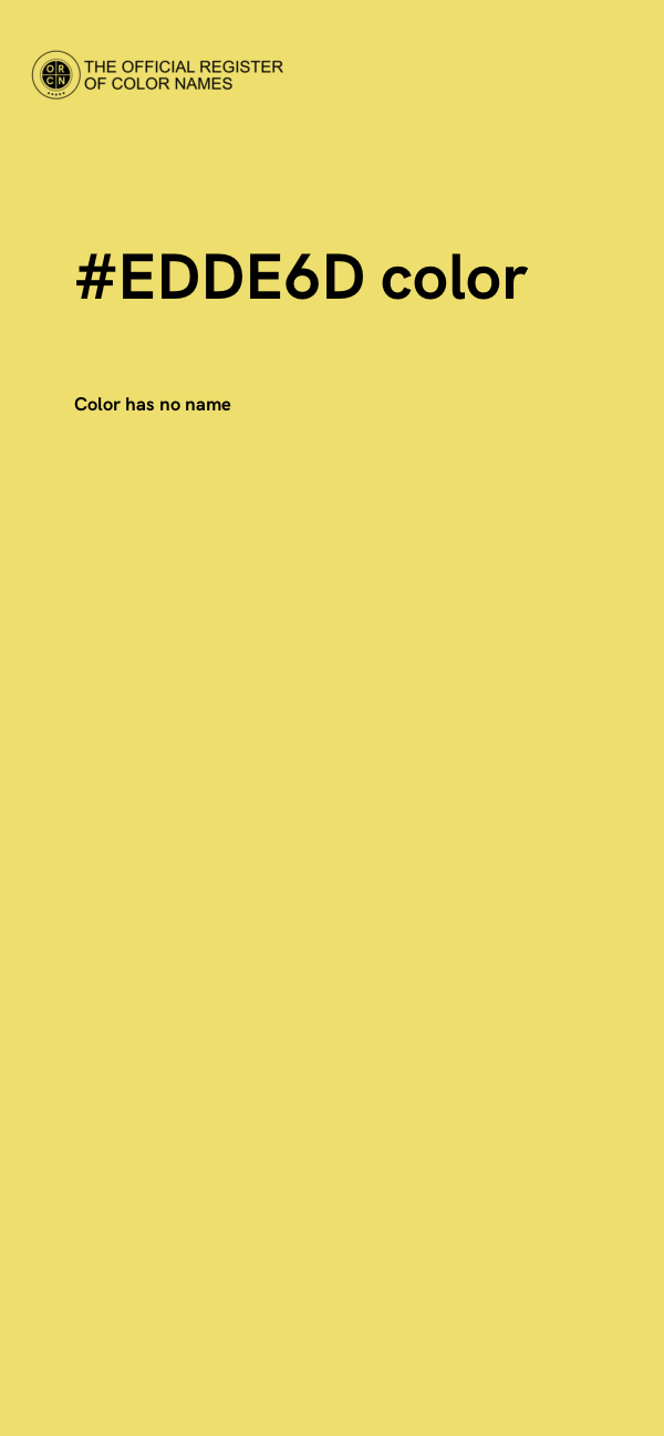 #EDDE6D color image