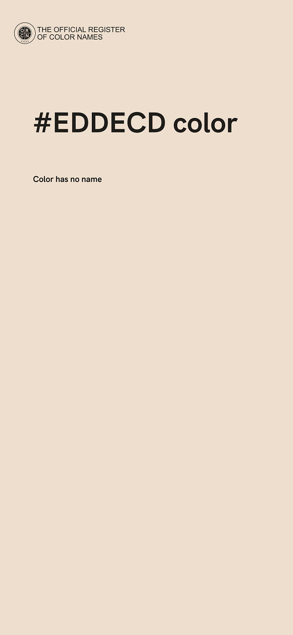 #EDDECD color image