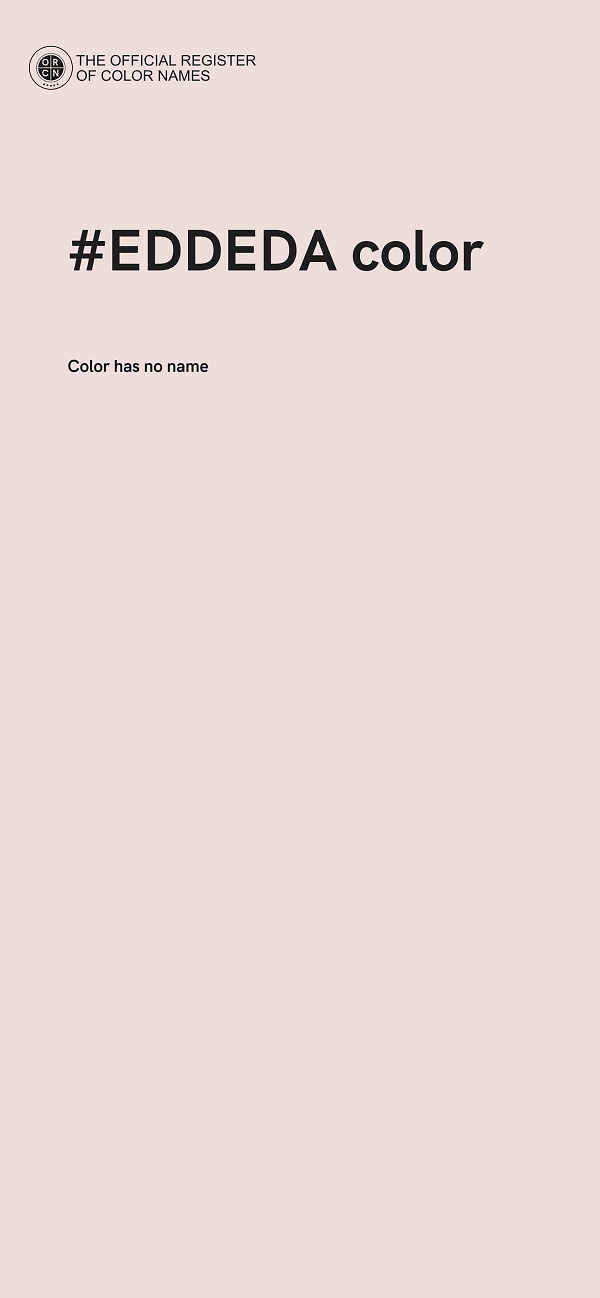 #EDDEDA color image