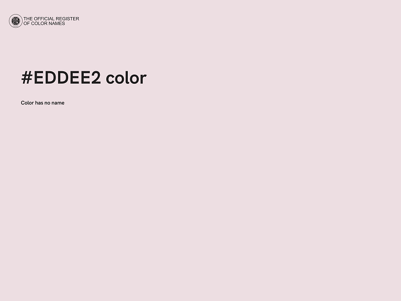 #EDDEE2 color image