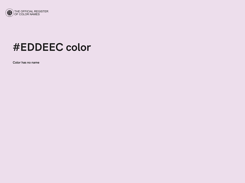 #EDDEEC color image