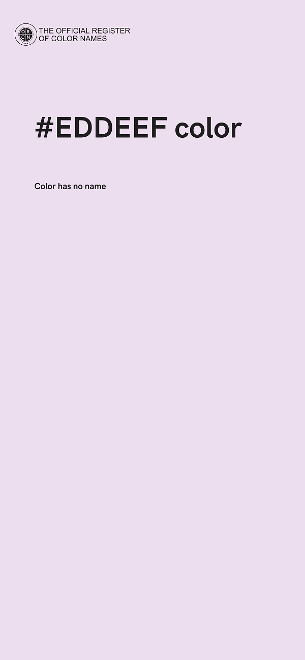 #EDDEEF color image