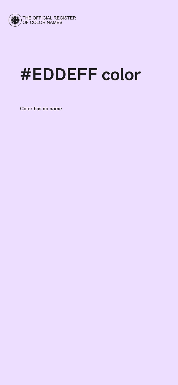 #EDDEFF color image