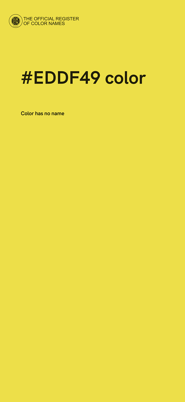 #EDDF49 color image