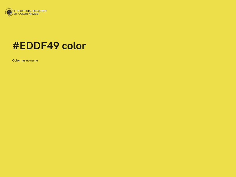 #EDDF49 color image