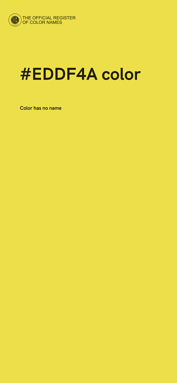 #EDDF4A color image
