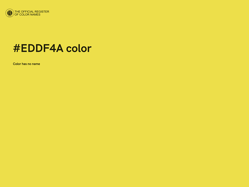 #EDDF4A color image
