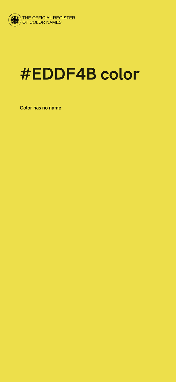 #EDDF4B color image