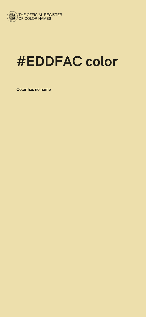 #EDDFAC color image