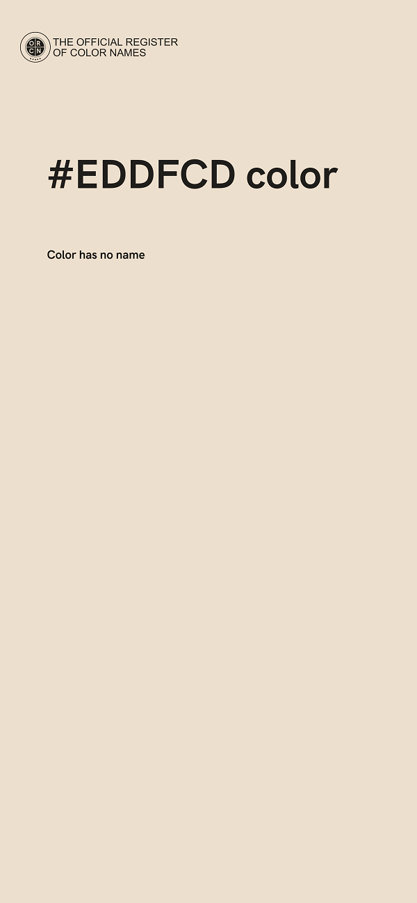 #EDDFCD color image