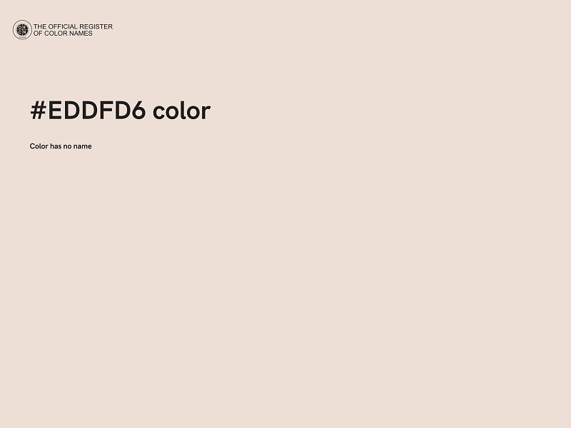 #EDDFD6 color image