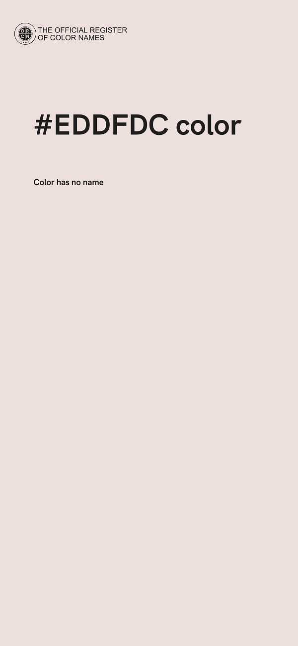 #EDDFDC color image
