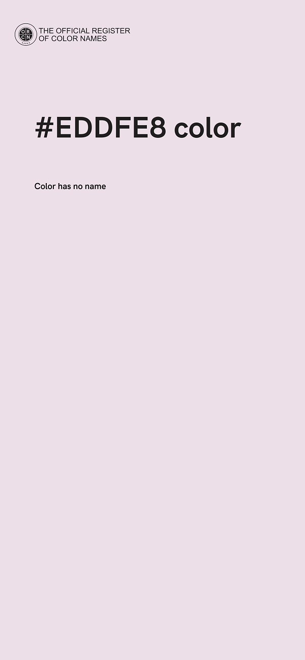 #EDDFE8 color image