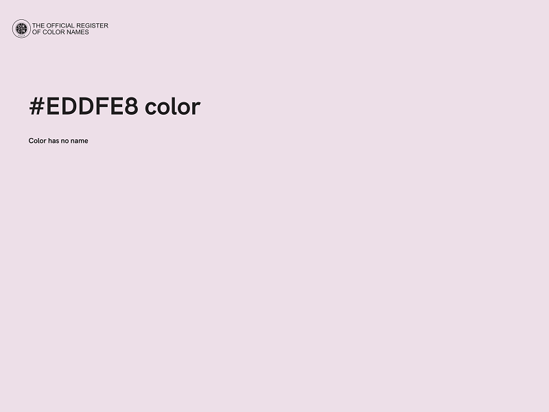 #EDDFE8 color image