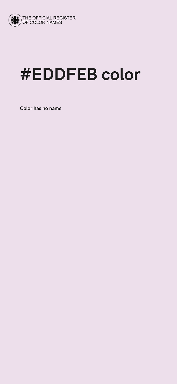 #EDDFEB color image