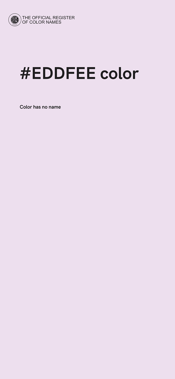 #EDDFEE color image