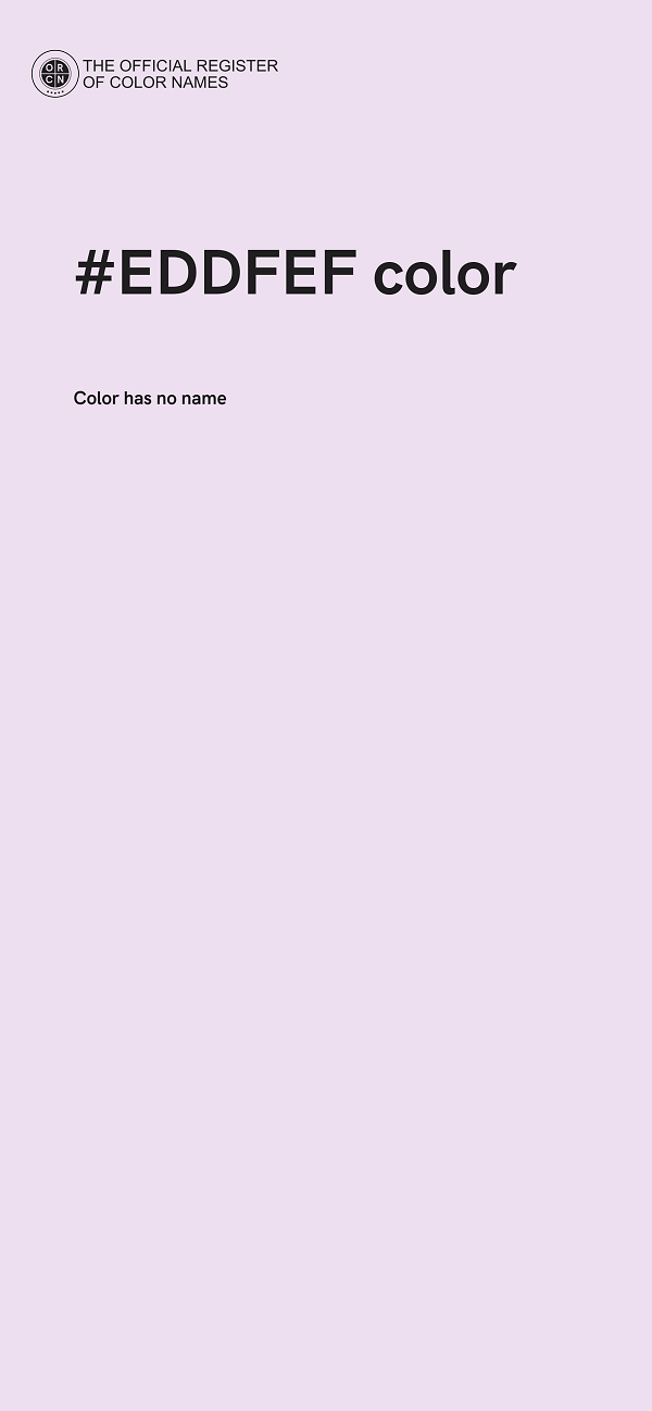 #EDDFEF color image