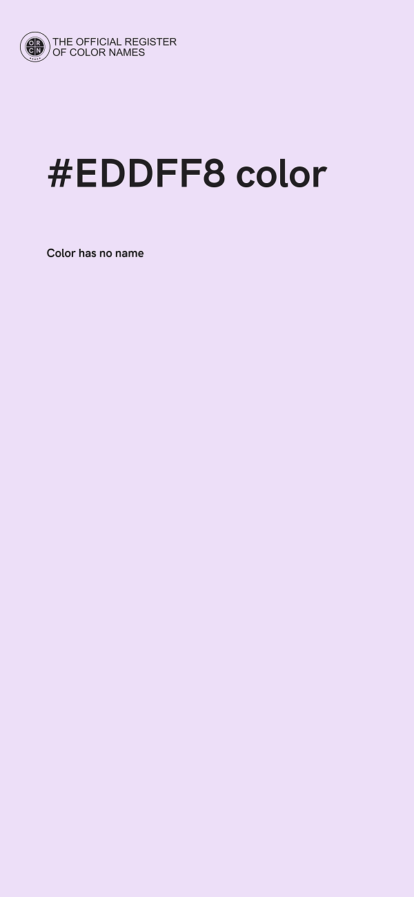 #EDDFF8 color image