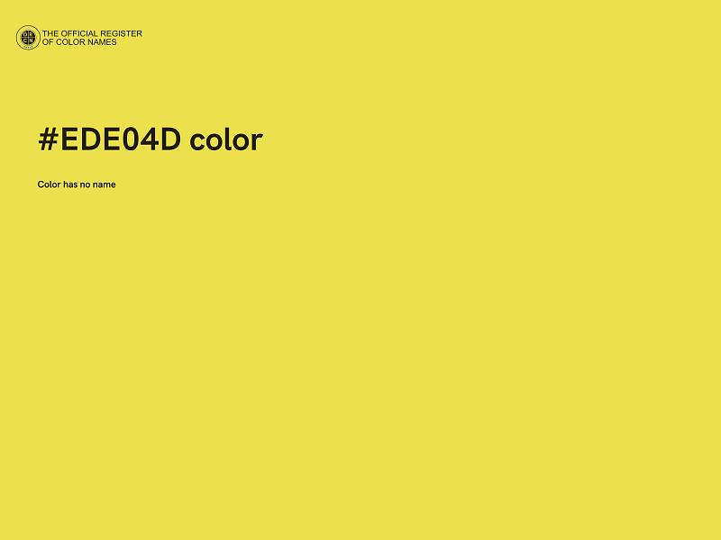 #EDE04D color image