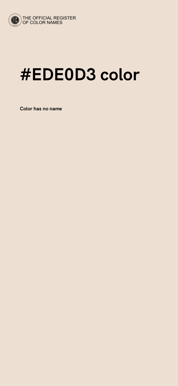 #EDE0D3 color image