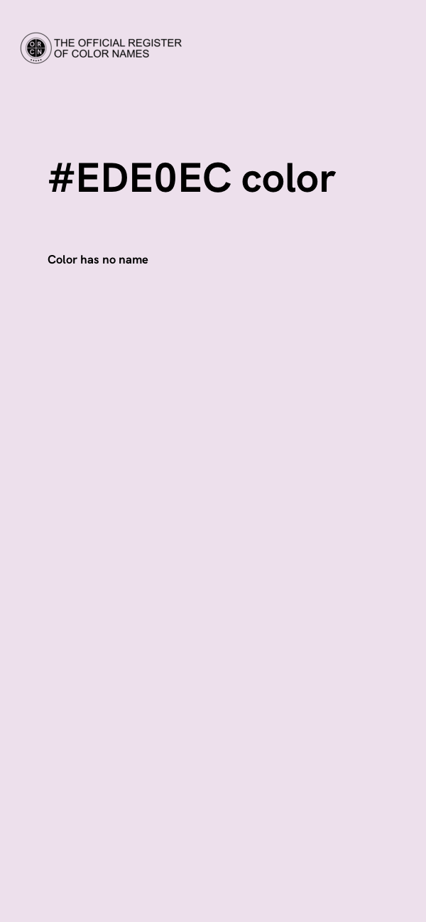 #EDE0EC color image