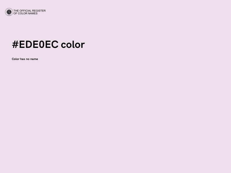 #EDE0EC color image