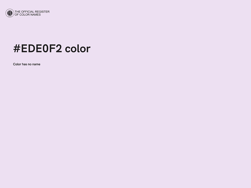 #EDE0F2 color image