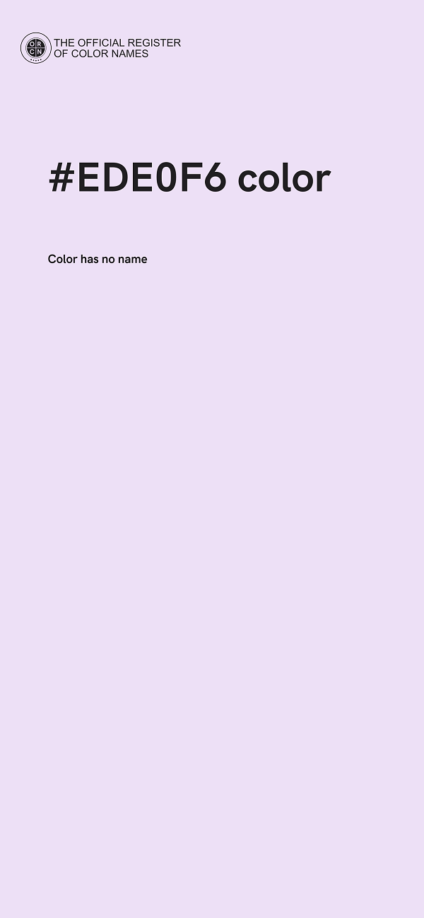 #EDE0F6 color image
