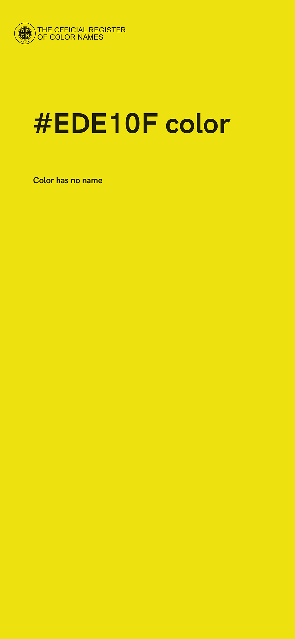 #EDE10F color image
