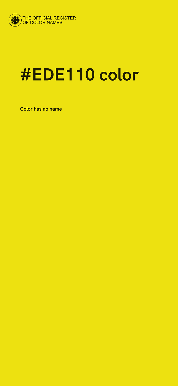 #EDE110 color image