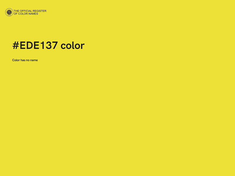 #EDE137 color image