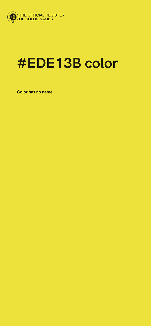 #EDE13B color image