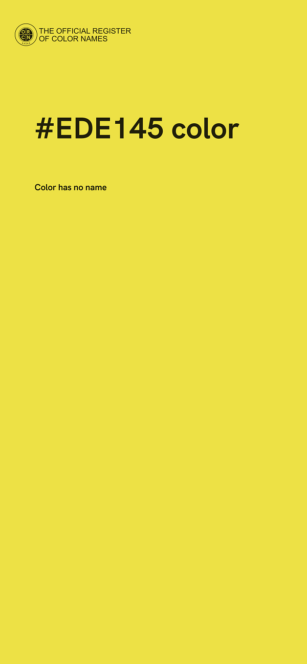 #EDE145 color image