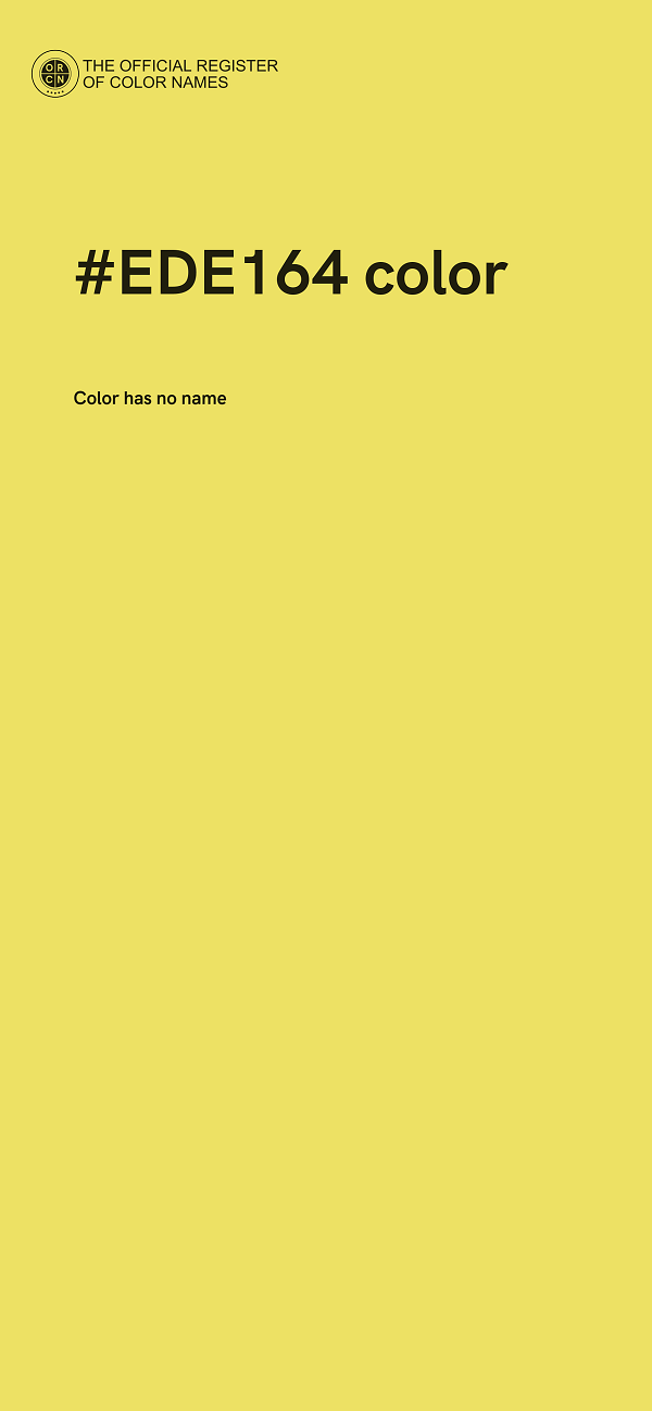 #EDE164 color image