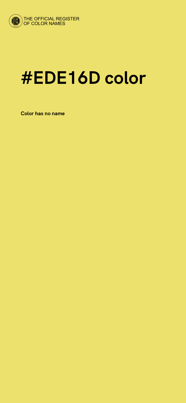 #EDE16D color image