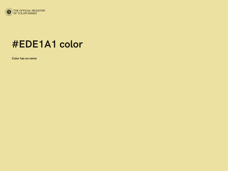 #EDE1A1 color image