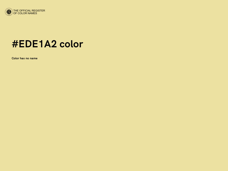 #EDE1A2 color image