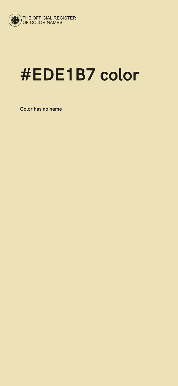 #EDE1B7 color image
