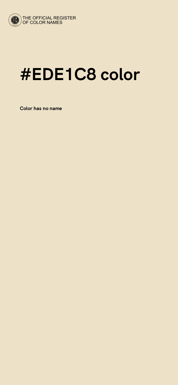 #EDE1C8 color image