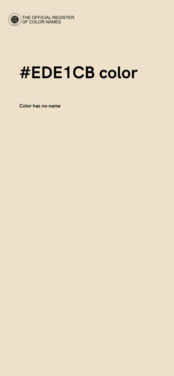 #EDE1CB color image