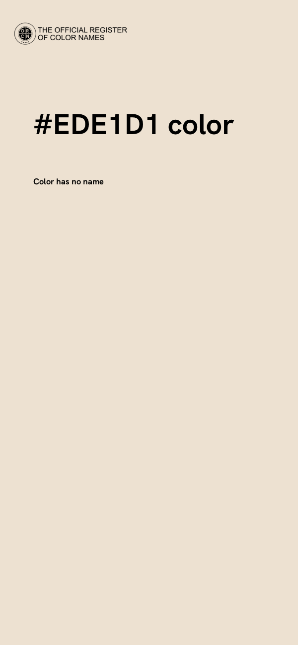 #EDE1D1 color image