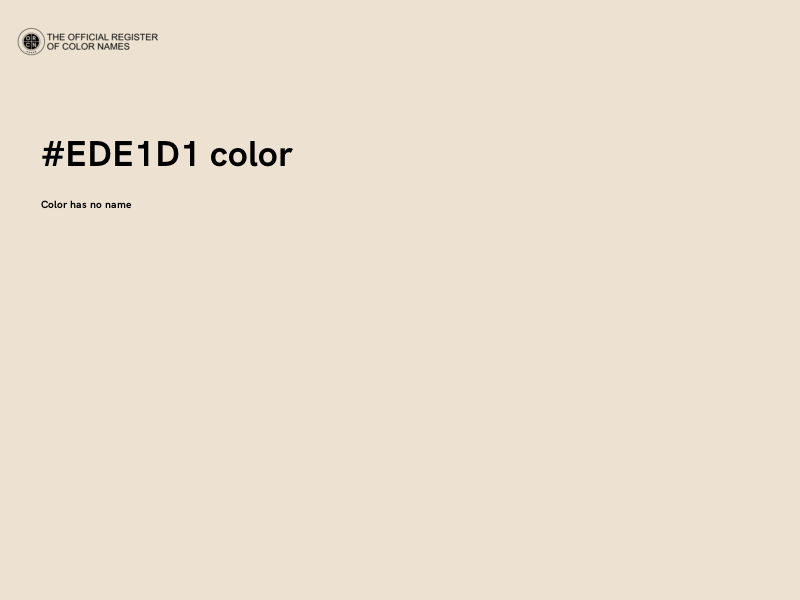 #EDE1D1 color image