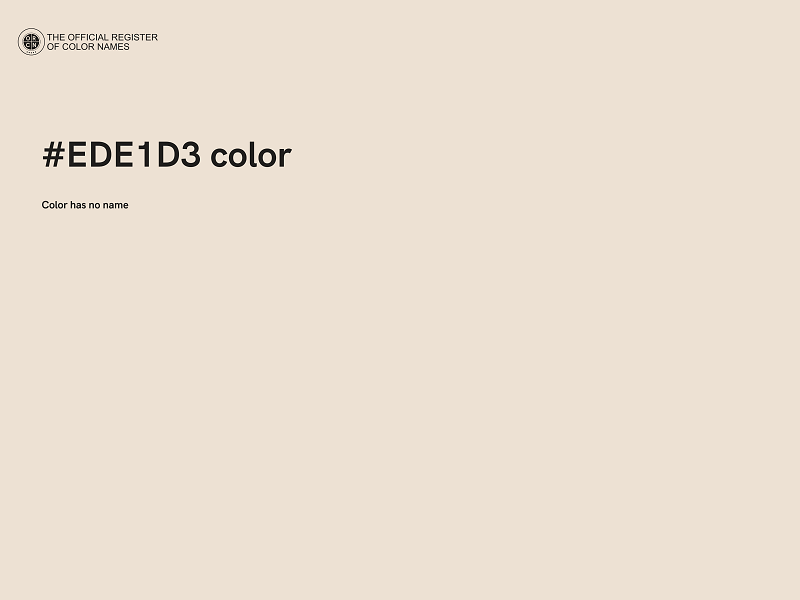 #EDE1D3 color image