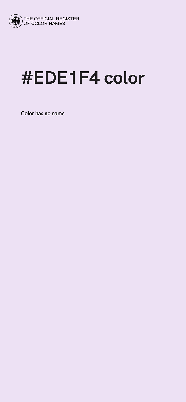 #EDE1F4 color image