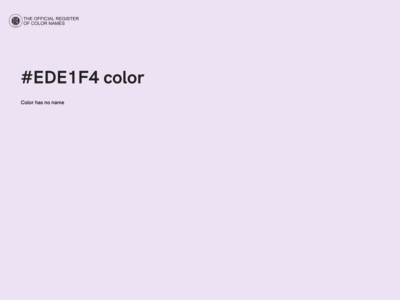 #EDE1F4 color image