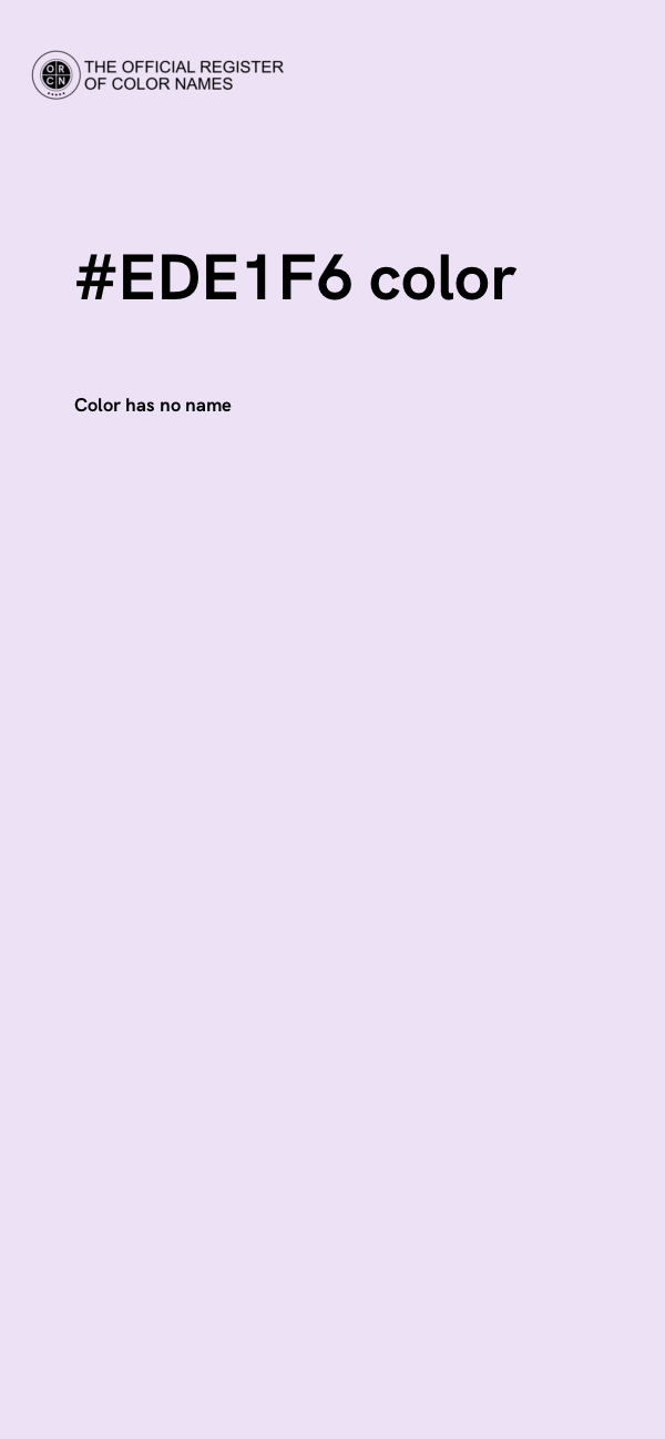 #EDE1F6 color image