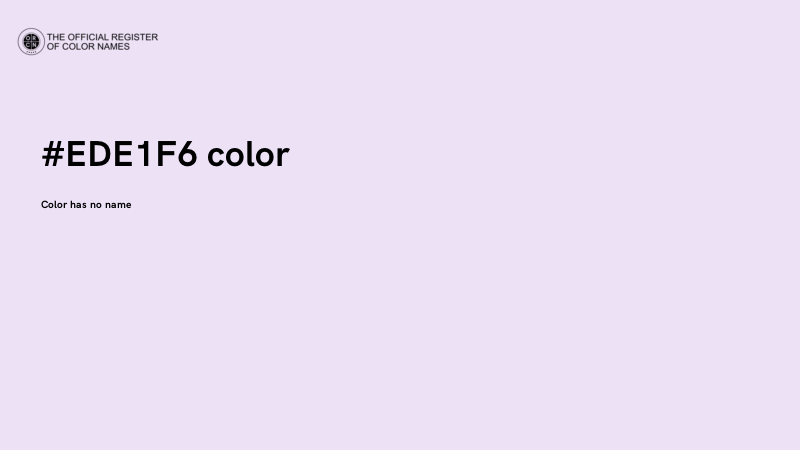 #EDE1F6 color image