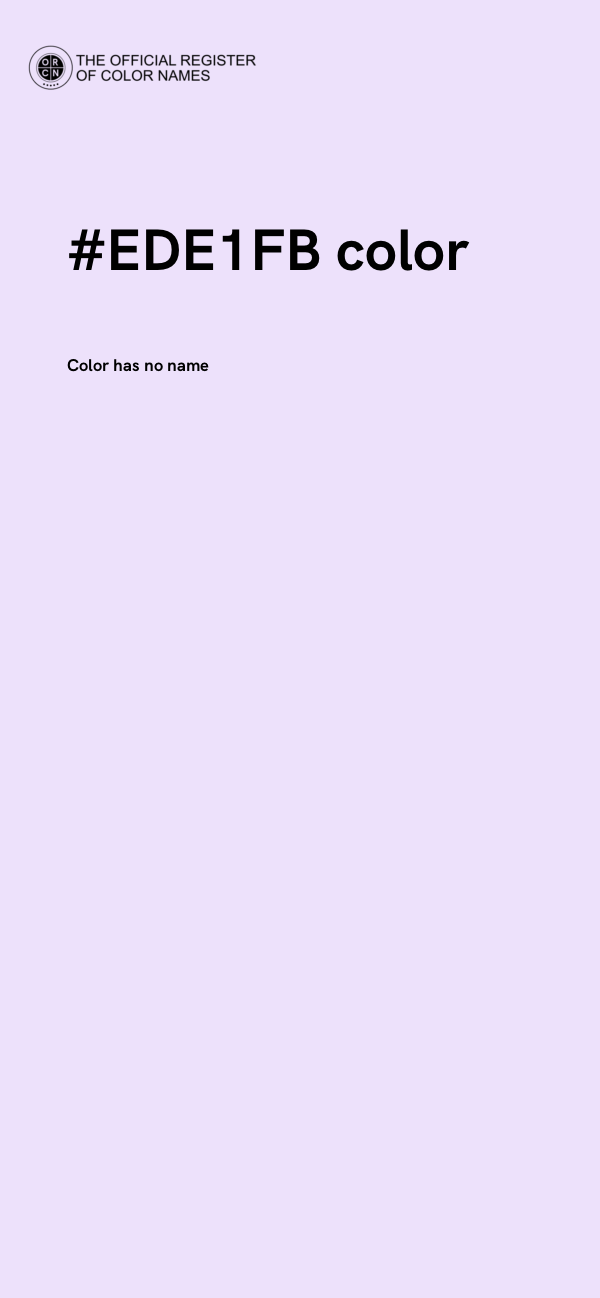 #EDE1FB color image